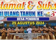 Perdana, Desa Pendreh Rayakan Hari Jadi ke-313 Dengan Berbagai Kegiatan Olahraga